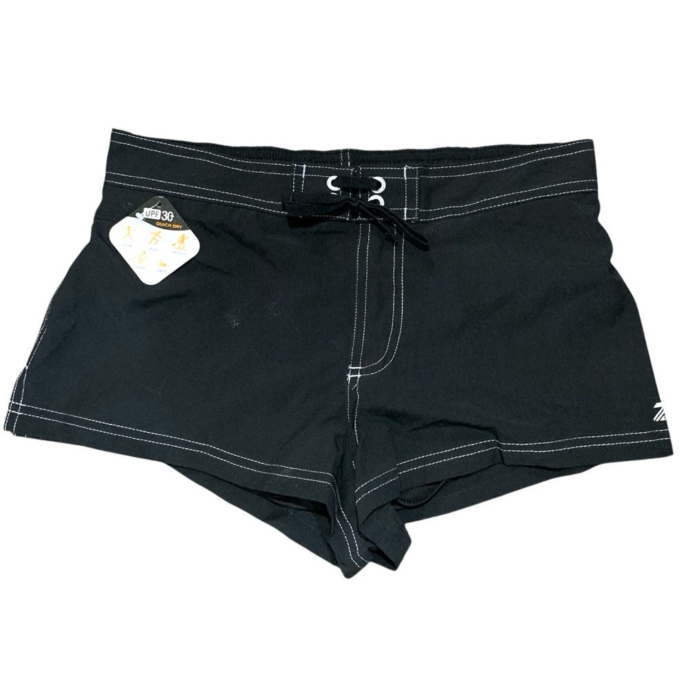 ZeroXposur Woven Board Swim Shorts Size XS (6) Black NWT Quick Dry Sun Smart - Picture 3 of 7